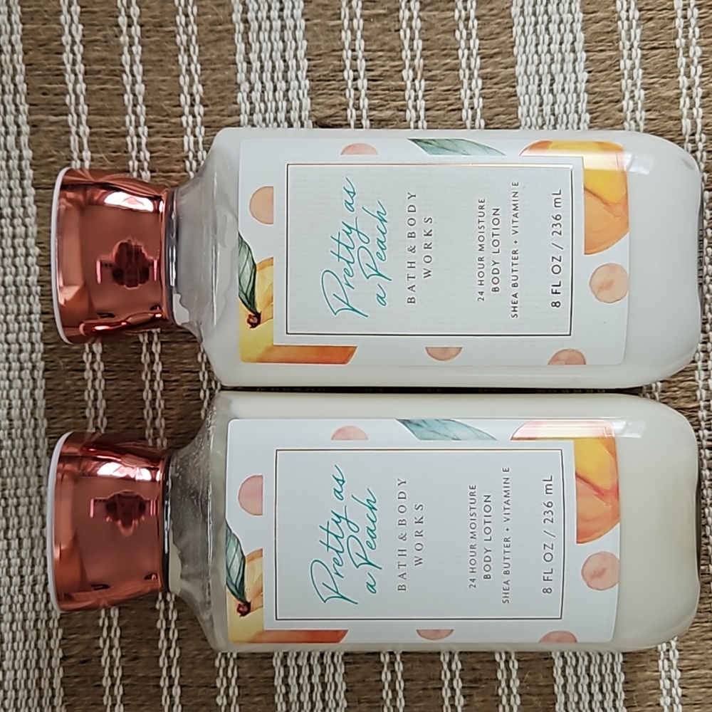 Pretty as a peach lotion